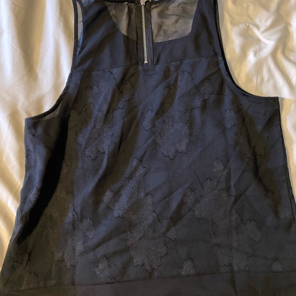 DKNY Black Sheer Lace Tank Top - Picture 4 of 5